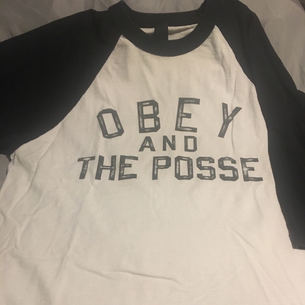 OBEY AND THE POSSE BASEBALL TEE